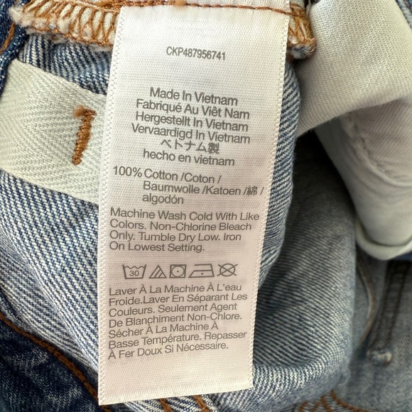 Madewell Women's The Rail Straight Jean AC2 Reston Wash Rigid Size 25 - Picture 12 of 12